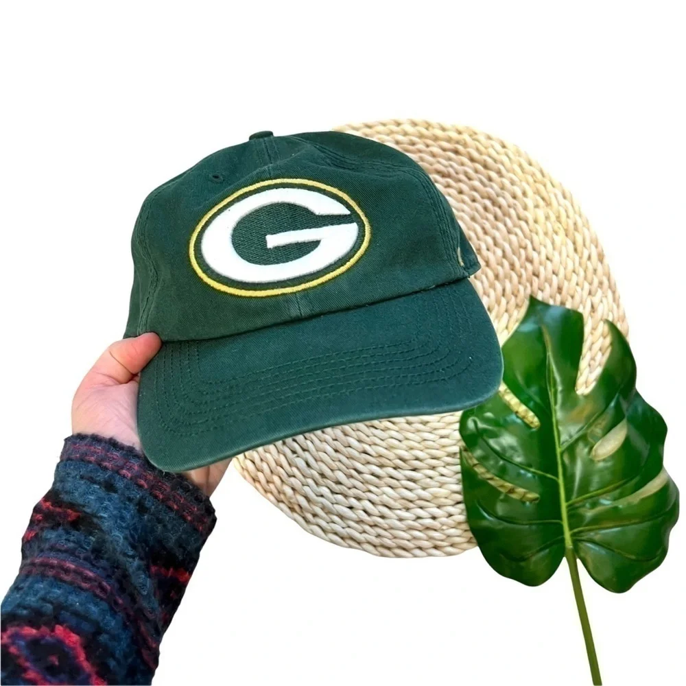 47 Green Bay Packers Logo NFL Green Cotton Sustainable Baseball Hat Cap Size M